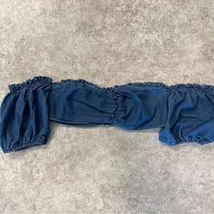 BRAND NEW WITH TAG! Denim crop top